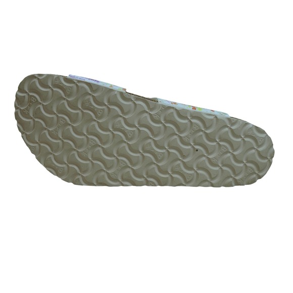 Birkenstock Sydney Watercolor Sandals Women 9 40 White Floral Print Double Strap - Picture 9 of 9